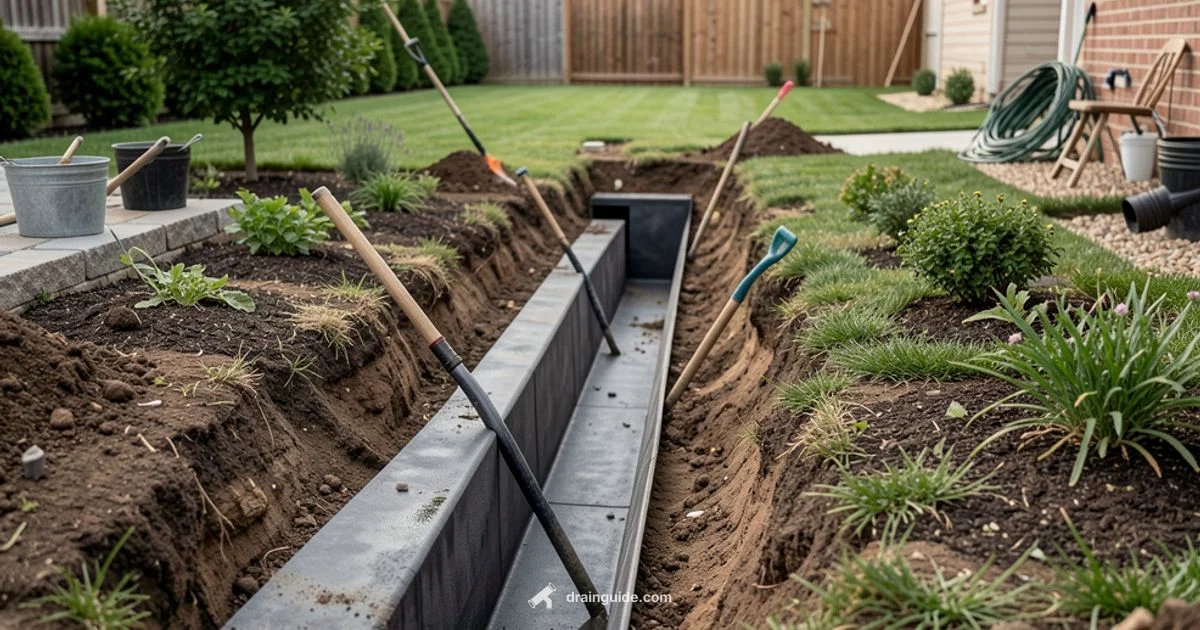Landscape French Drain - Drain Guide