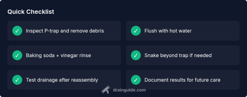Tailwind HTML checklist for diagnosing and fixing a slow drain