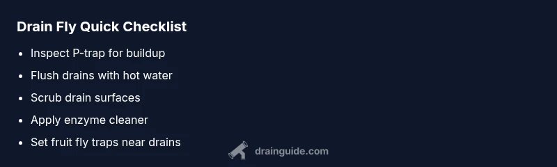 Checklist for eliminating drain fruit flies