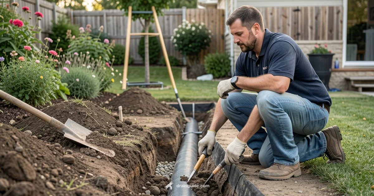 French Drain Install - Drain Guide