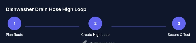 Process diagram showing high loop installation under kitchen sink