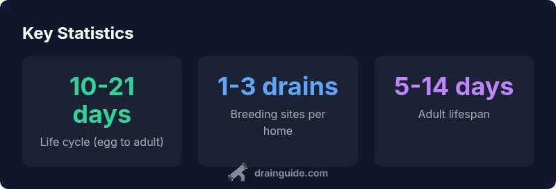 Key statistics about drain flies and health risks