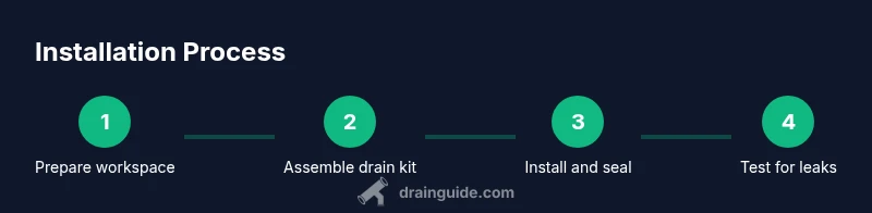 Process diagram for installing a sink drain