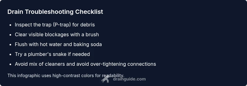 Checklist for drain troubleshooting