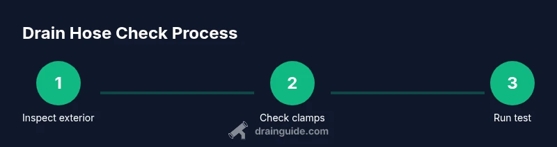 Tailwind-infographic showing a 3-step drain hose check