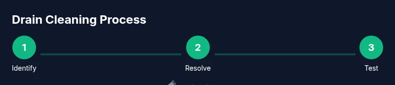 Process diagram for drain cleaning steps