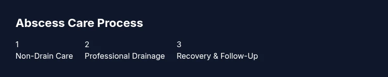 Infographic showing safe abscess care steps