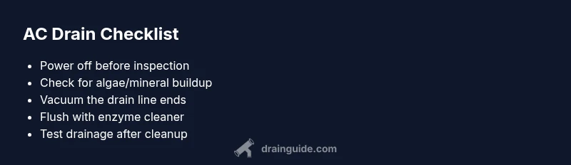 AC drain line maintenance checklist